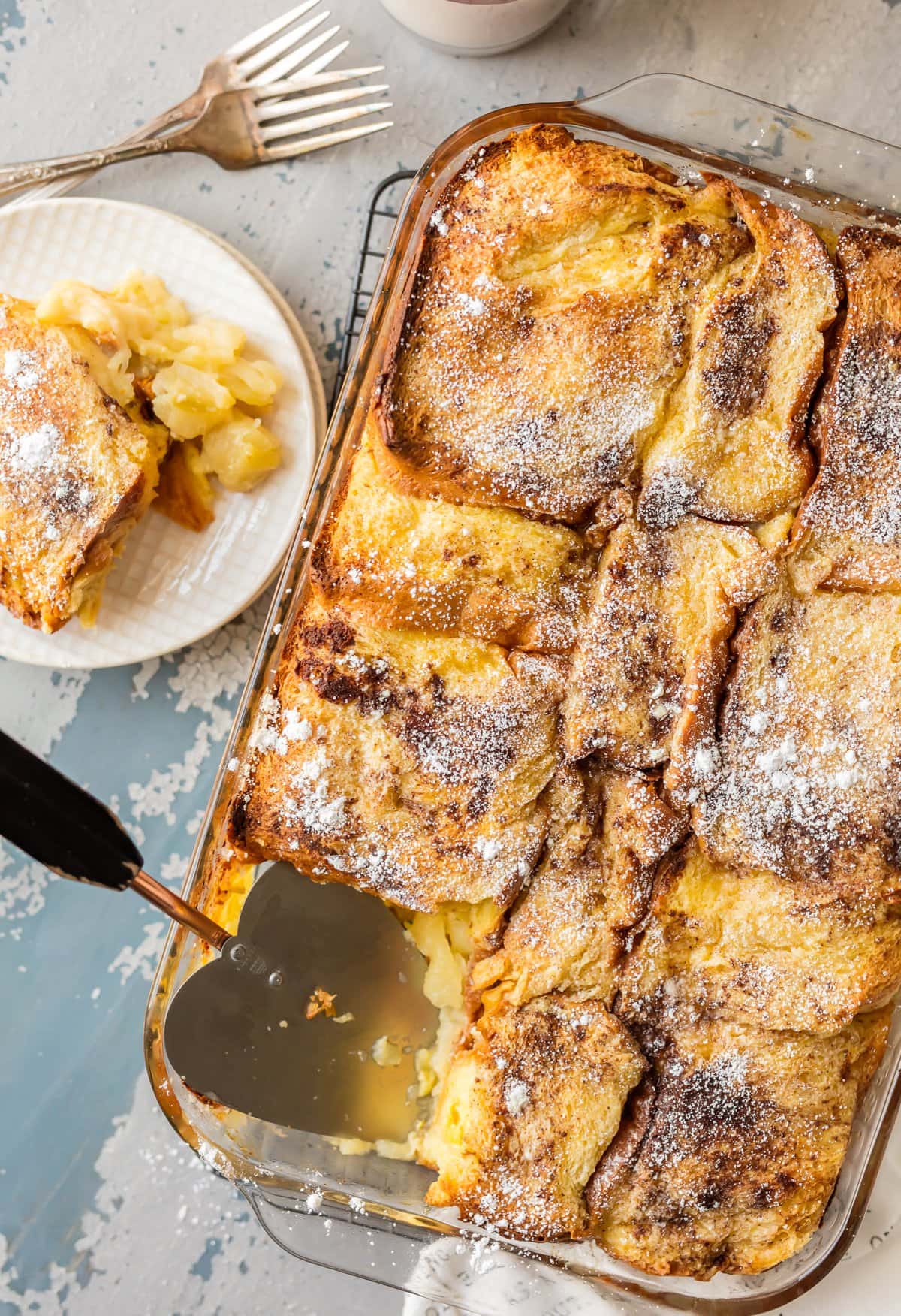 Overnight French Toast Casserole with apples