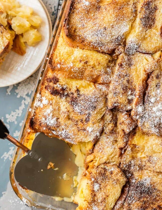 Overnight French Toast Casserole with apples