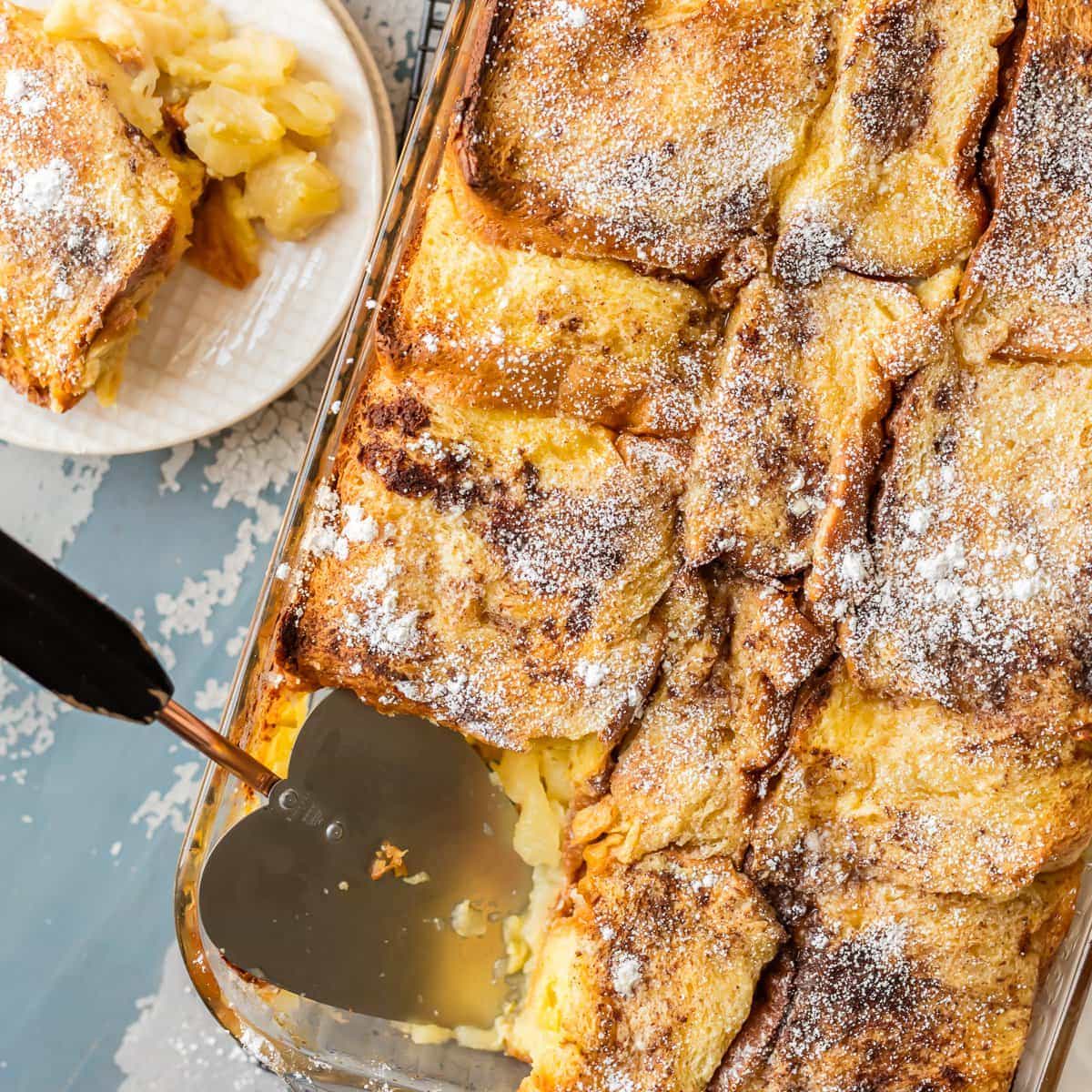 Apple Pie Overnight French Toast Casserole The Cookie Rookie