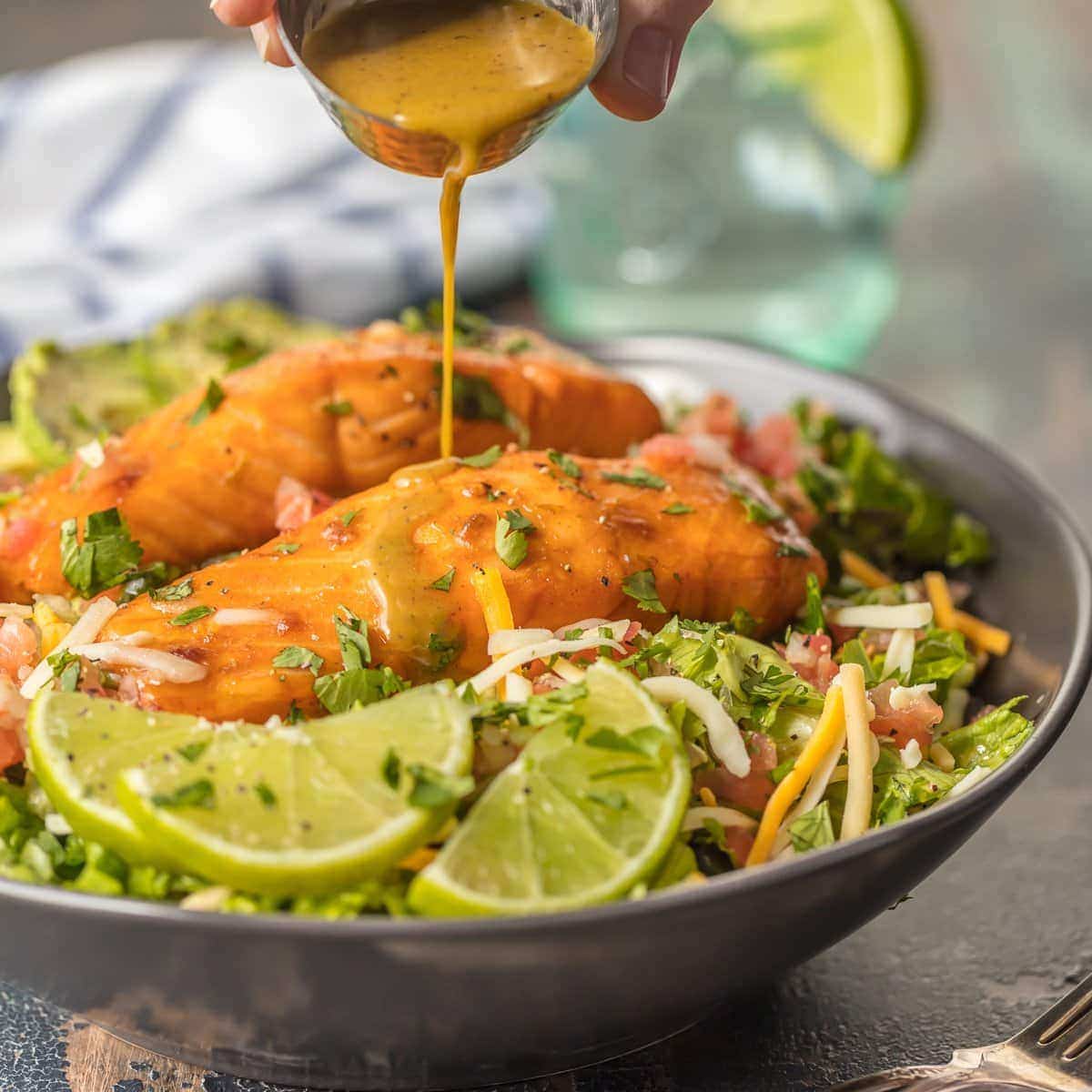 Tequila Lime Salmon Salad Recipe - The Cookie Rookie®