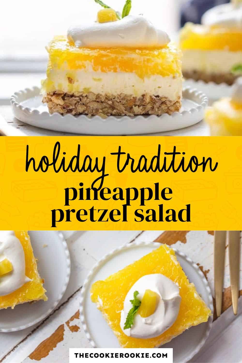 Pineapple Pretzel Salad pin image