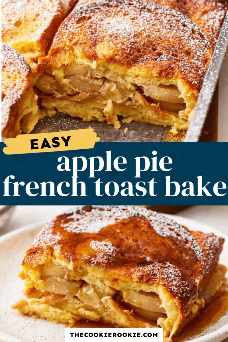 Easy apple French toast casserole bake.