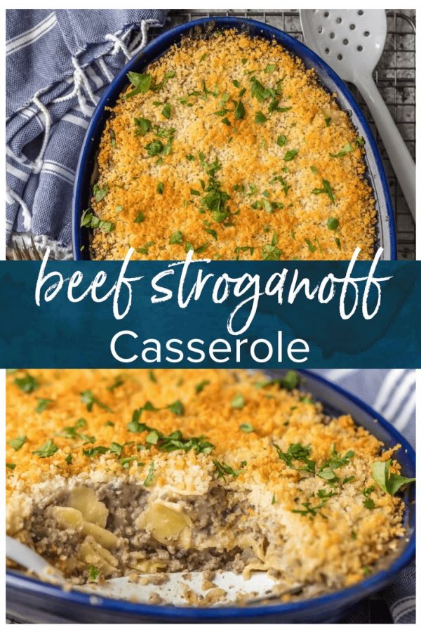 Nothing beats BEEF STROGANOFF CASSEROLE! Such an easy weeknight meal sure to please kids and adults alike! An easy way to make a classic recipe, so yum!