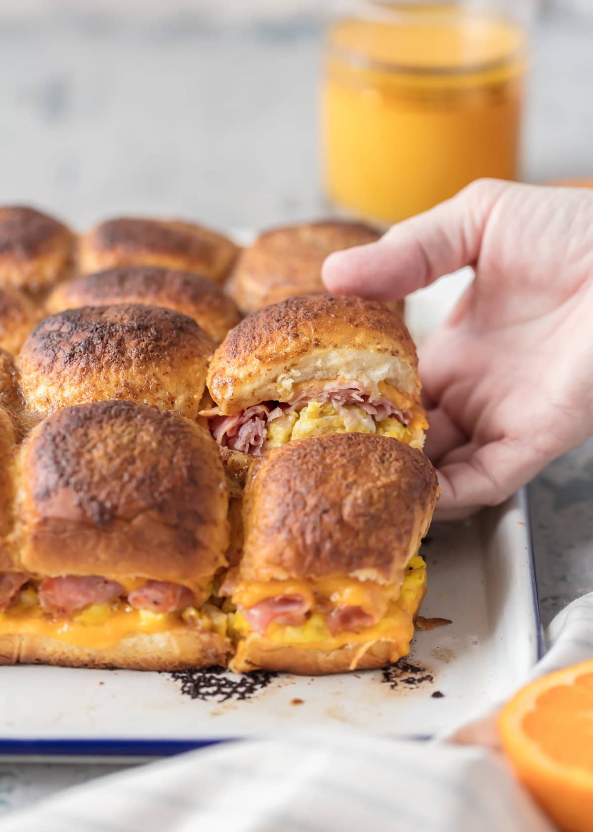 Cheesy Baked Breakfast Sliders