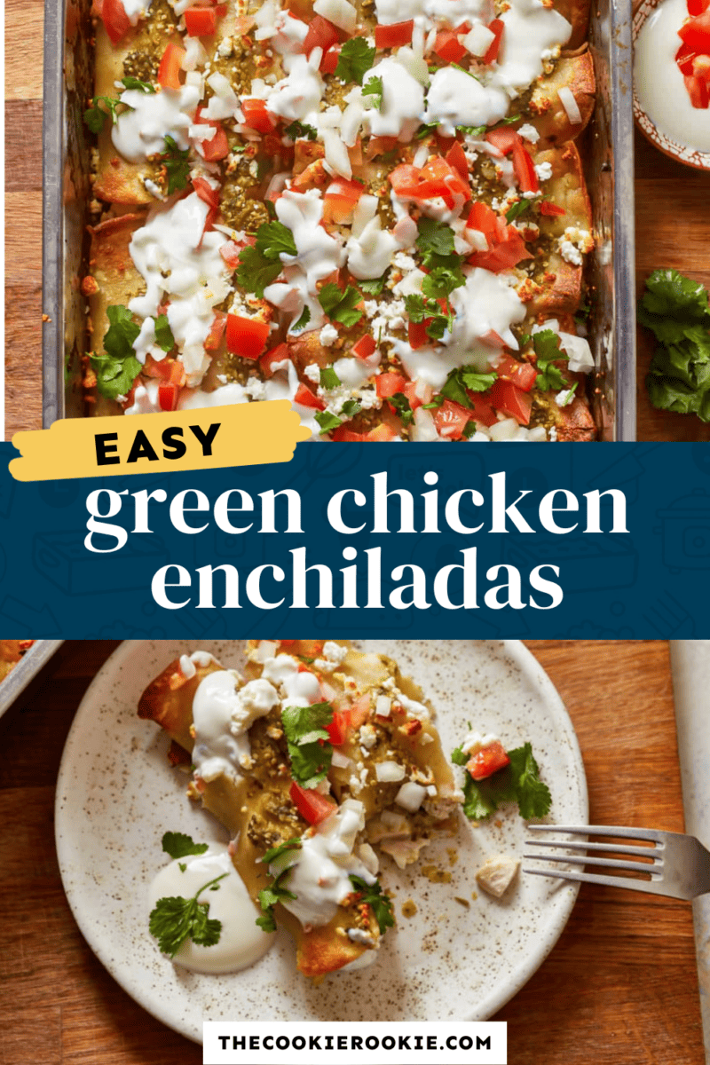 Keywords: green, chicken

Description: Green chicken enchiladas made simple.