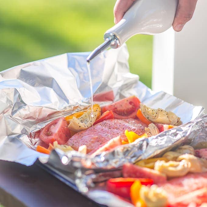 Caesar Grilled Salmon Foil Packets