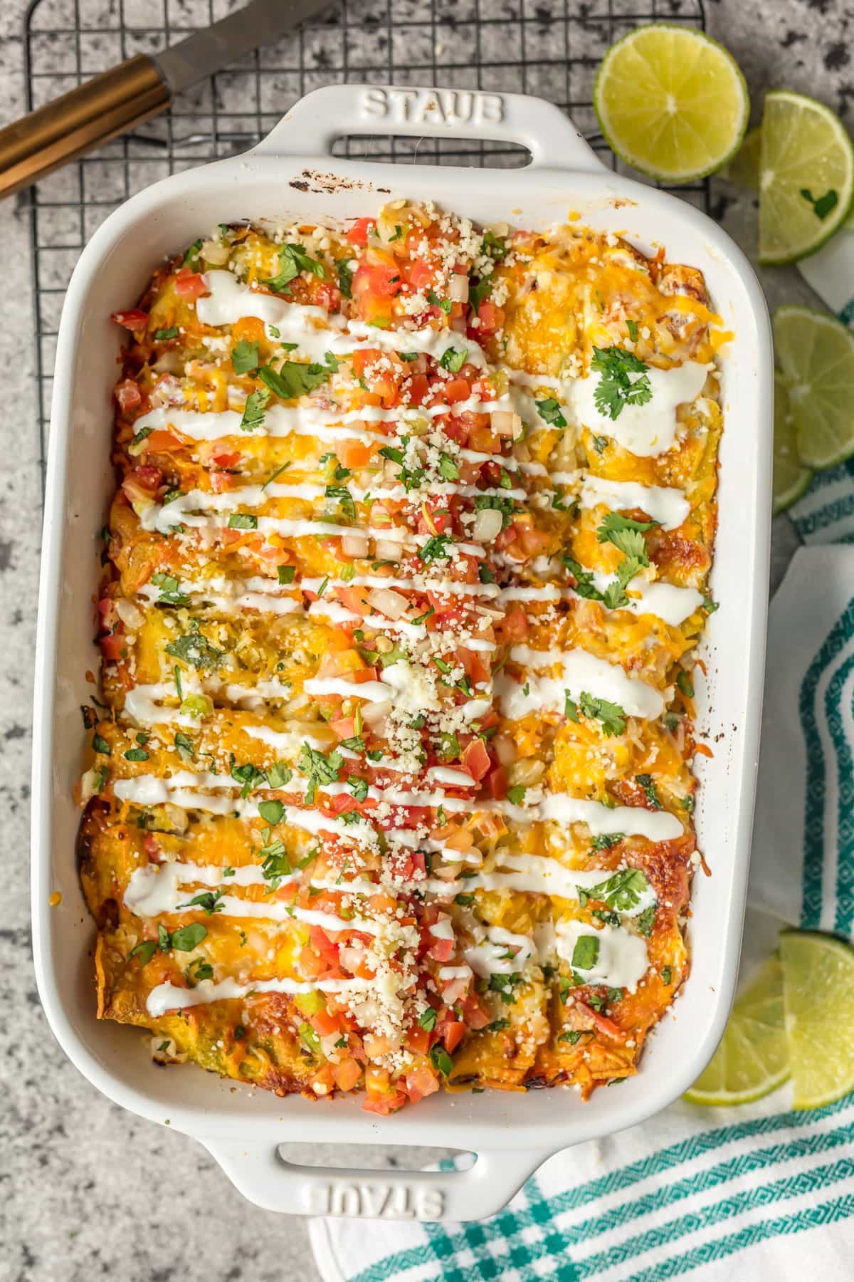 Salsa Verde Chicken Enchiladas The Cookie Rookie