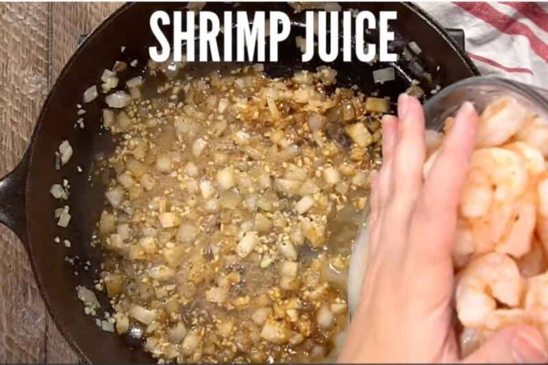 adding wine and lime juice in the garlic onion mix