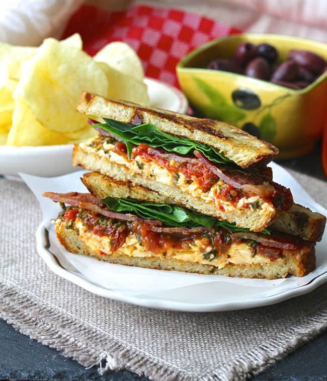 BLT Sandwich with Roasted Pimento Cheese and Tomato Marmalade | Karen's Kitchen Stories