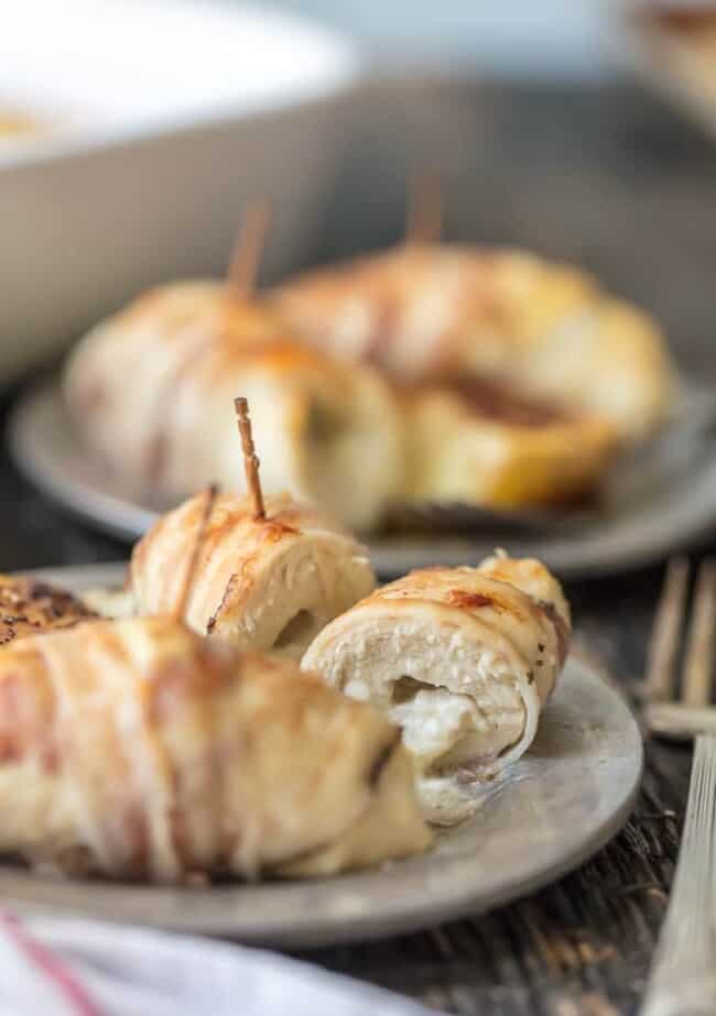 Boursin Chicken Roll ups Wrapped in Pancetta Recipe The Cookie Rookie®