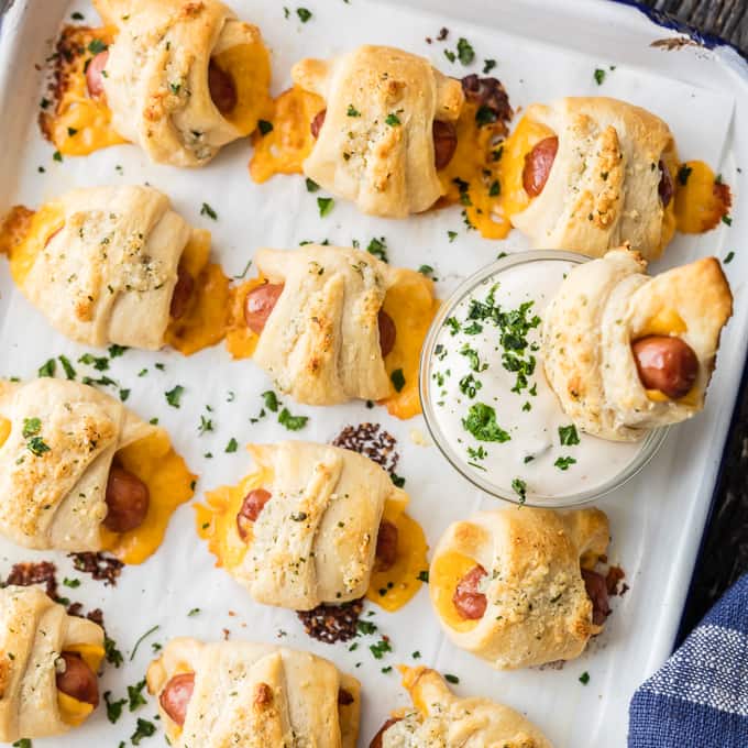 Cheesy Pigs in a Blanket with Parmesan Ranch Butter The Cookie Rookie®