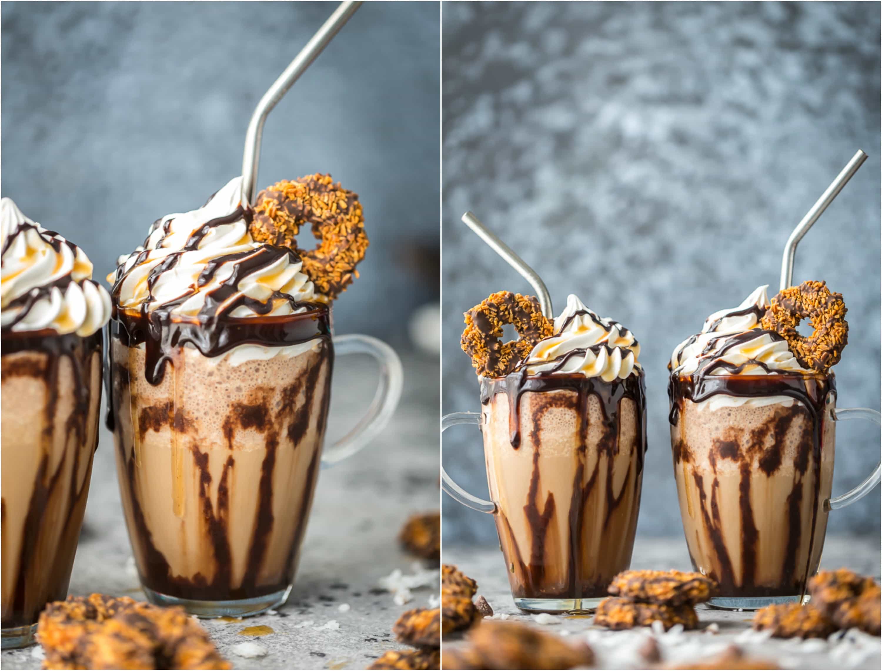 This FROZEN SAMOA COOKIE COLD BREW COFFEE is the frozen coffee you need to get through ANY day. Loaded with coconut, chocolate, caramel, and cold brew coffee. The ultimate!