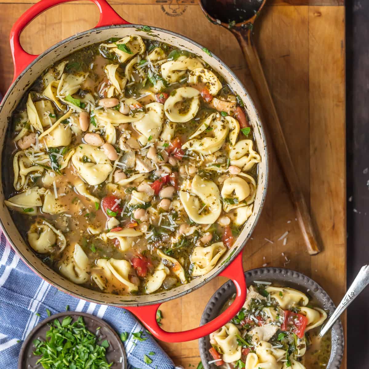 Pesto Chicken Tortellini Soup Recipe (VIDEO)