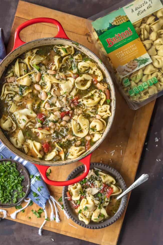Pesto Chicken Tortellini Soup Recipe (VIDEO) The Cookie Rookie