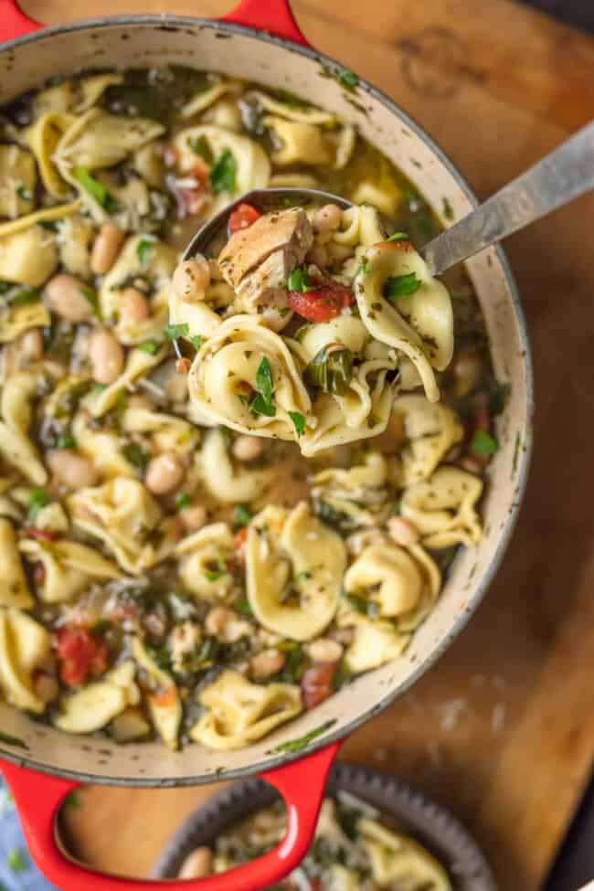 Pesto Chicken Tortellini Soup Recipe (VIDEO) The Cookie Rookie