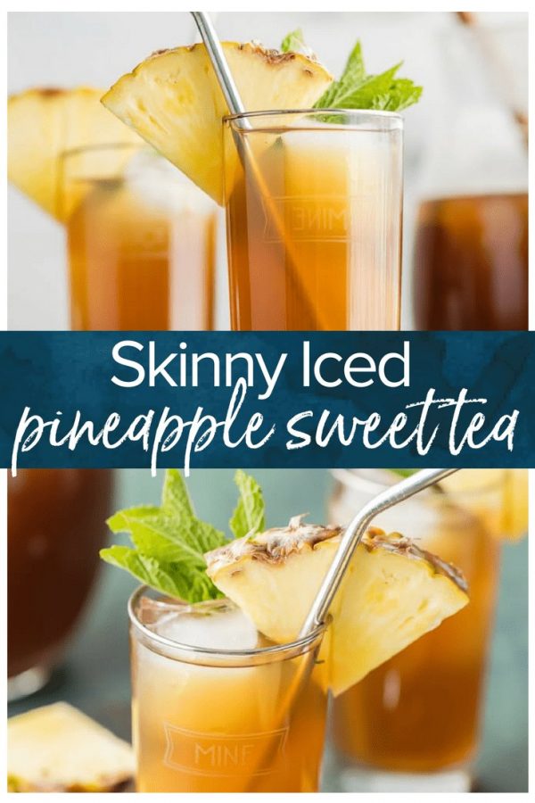 Cheers to Summer with SKINNY SWEET PINEAPPLE TEA! This iced tea recipe is sweetened with a dash of stevia and 100% pineapple juice for just the right guilt-free refreshment on a hot day.