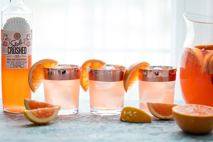 Salty Dog Sangria with Grapefruit Vodka