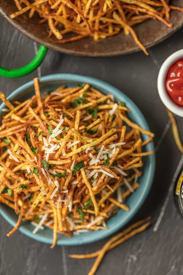 bowl of shoestring fries