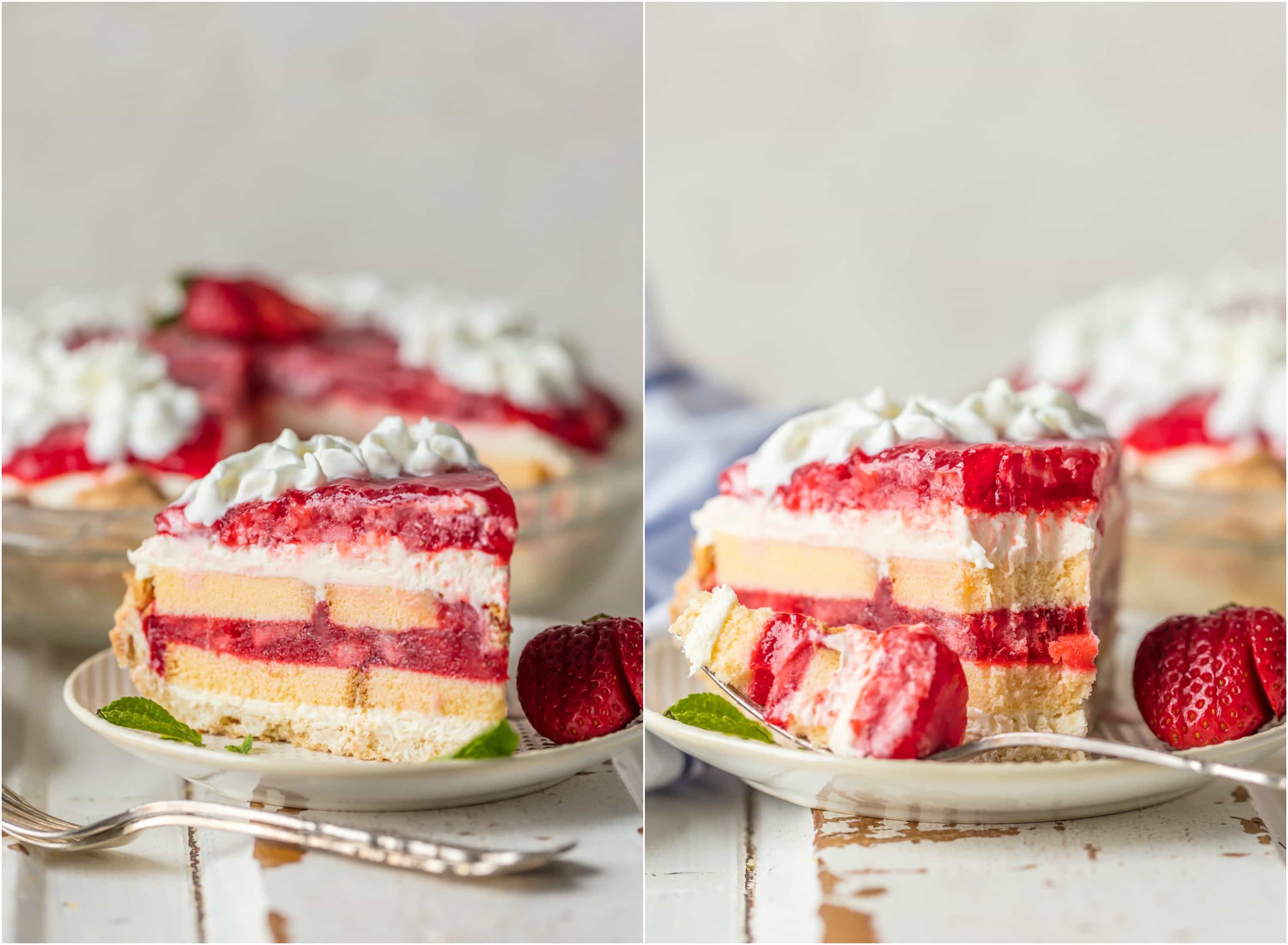 slices of strawberry shortcake pie