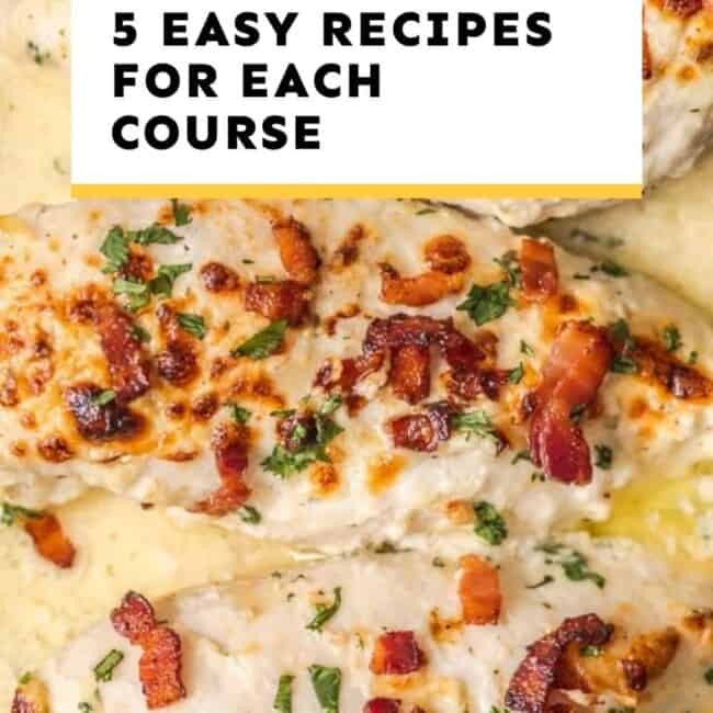 5 easy recipes for each course