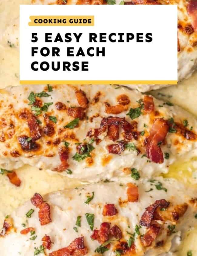 5 easy recipes for each course