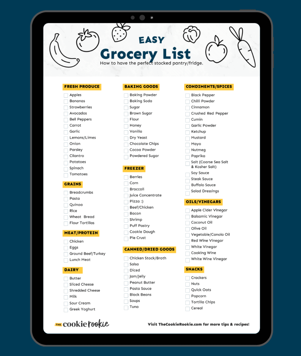 grocery list iPad