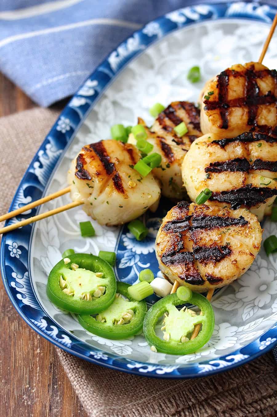 Sea Scallops with a Jalapeño and Grapefruit Marinade | Karen's Kitchen Stories