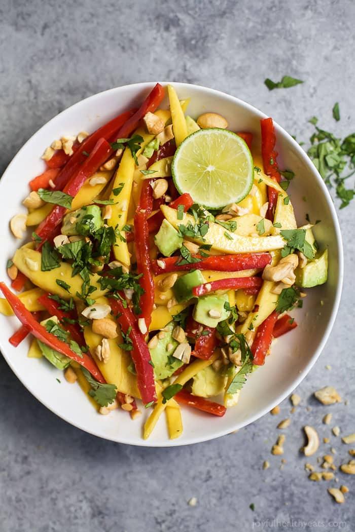 Thai Mango Avocado Salad | Joyful Healthy Eats