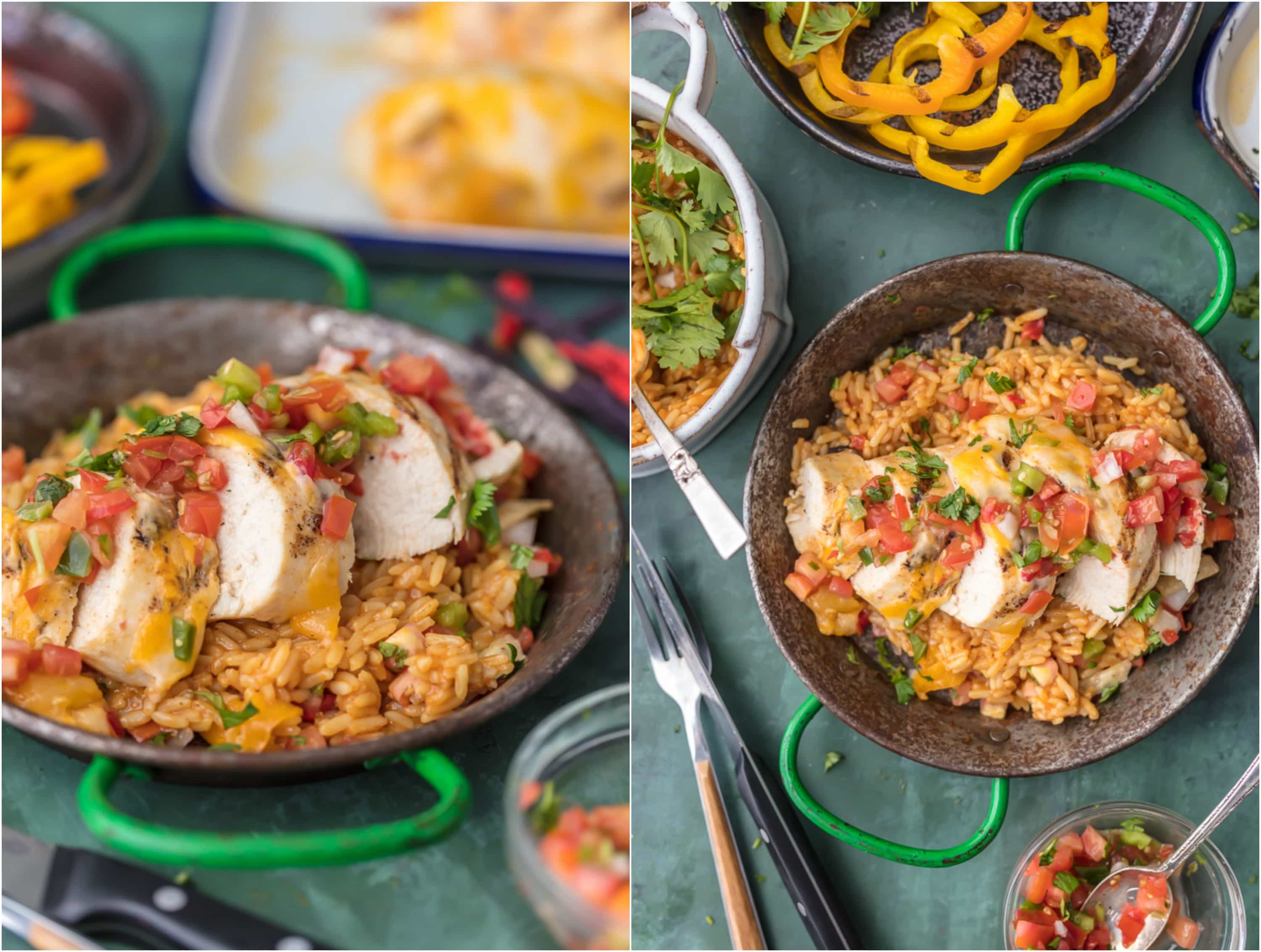 Fiesta lime chicken sliced on bed of rice 