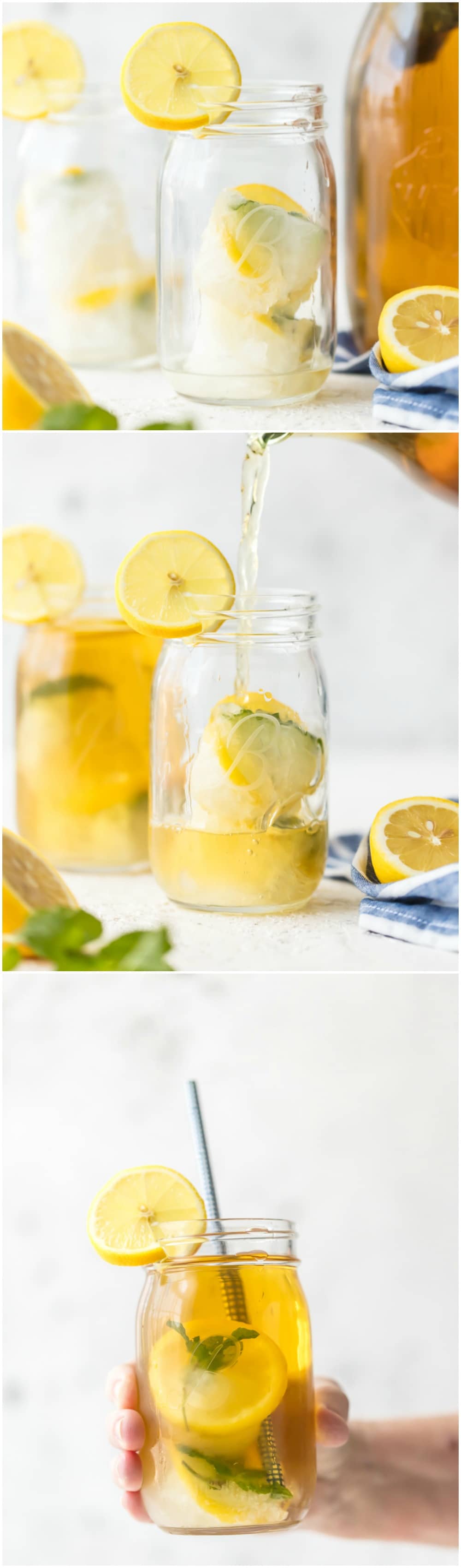 Every glass of iced tea needs LEMON MINT SIMPLY SYRUP ICE CUBES! Just mix, freeze, and drop in your favorite iced tea to make a sweet Summer treat. No more watered down sweet tea for me!