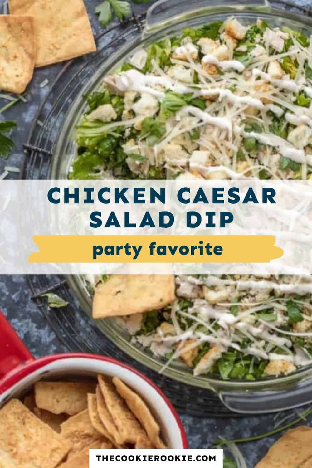 Chicken Caesar Salad Dip pin image