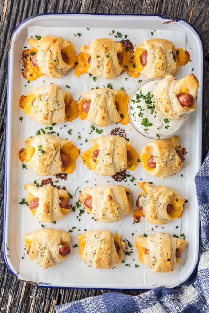 Cheesy Pigs in a Blanket | The Cookie Rookie