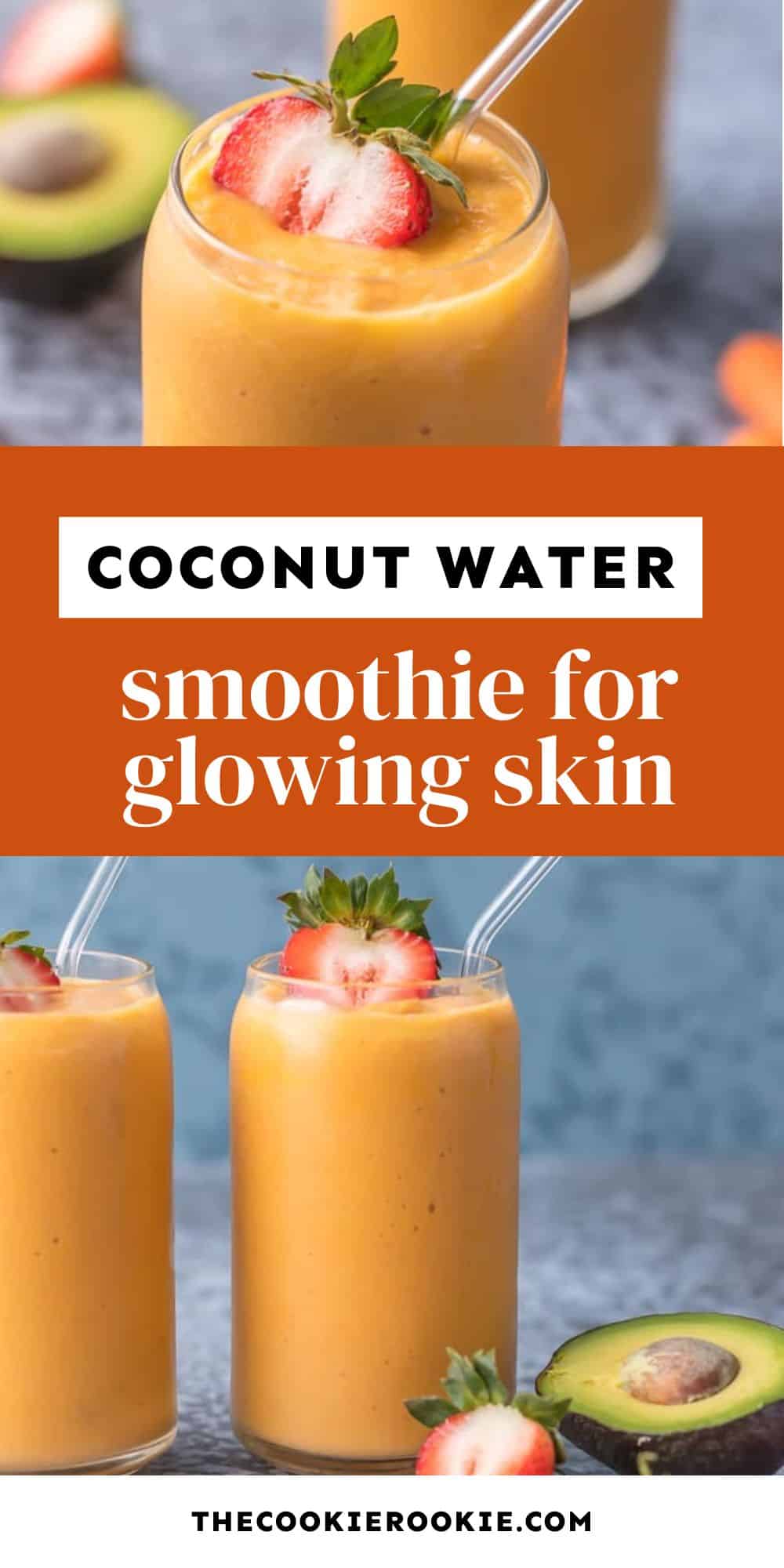 coconut water smoothie pin image