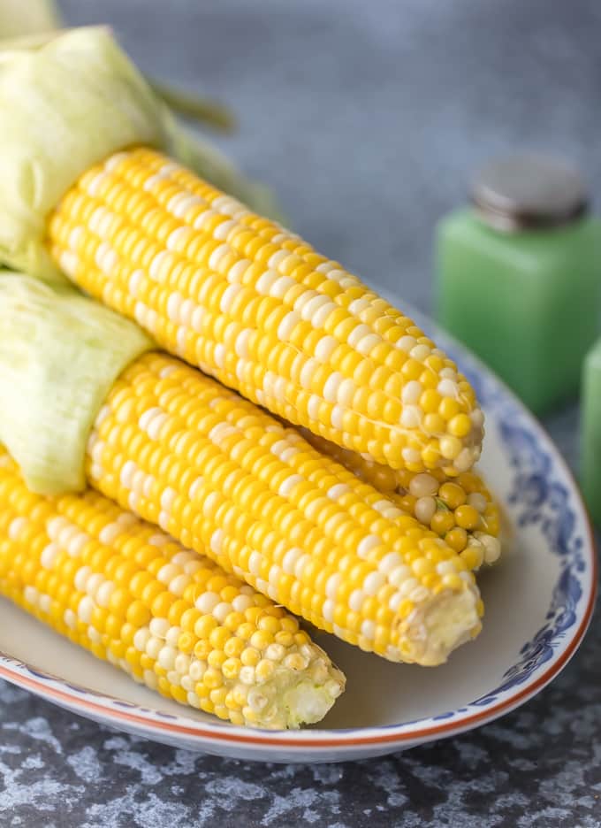 Cooking corn on the cob