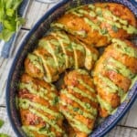 This PERUVIAN CHICKEN WITH GREEN SAUCE is one of our favorite easy weeknight meals. This sauce is EVERYTHING and has so much flavor! This is a must make chicken recipe.