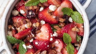 Strawberry Bacon Salad with Honey Lime Balsamic Vinaigrette