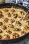 Every great cook needs an amazing SWEDISH MEATBALLS recipe. Eat them as an appetizer for the perfect party snack or over noodles for a delicious meal. This sauce is everything!