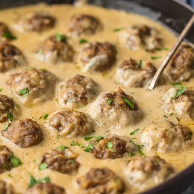 Swedish Meatballs Recipe & Sauce {HOW TO VIDEO!}