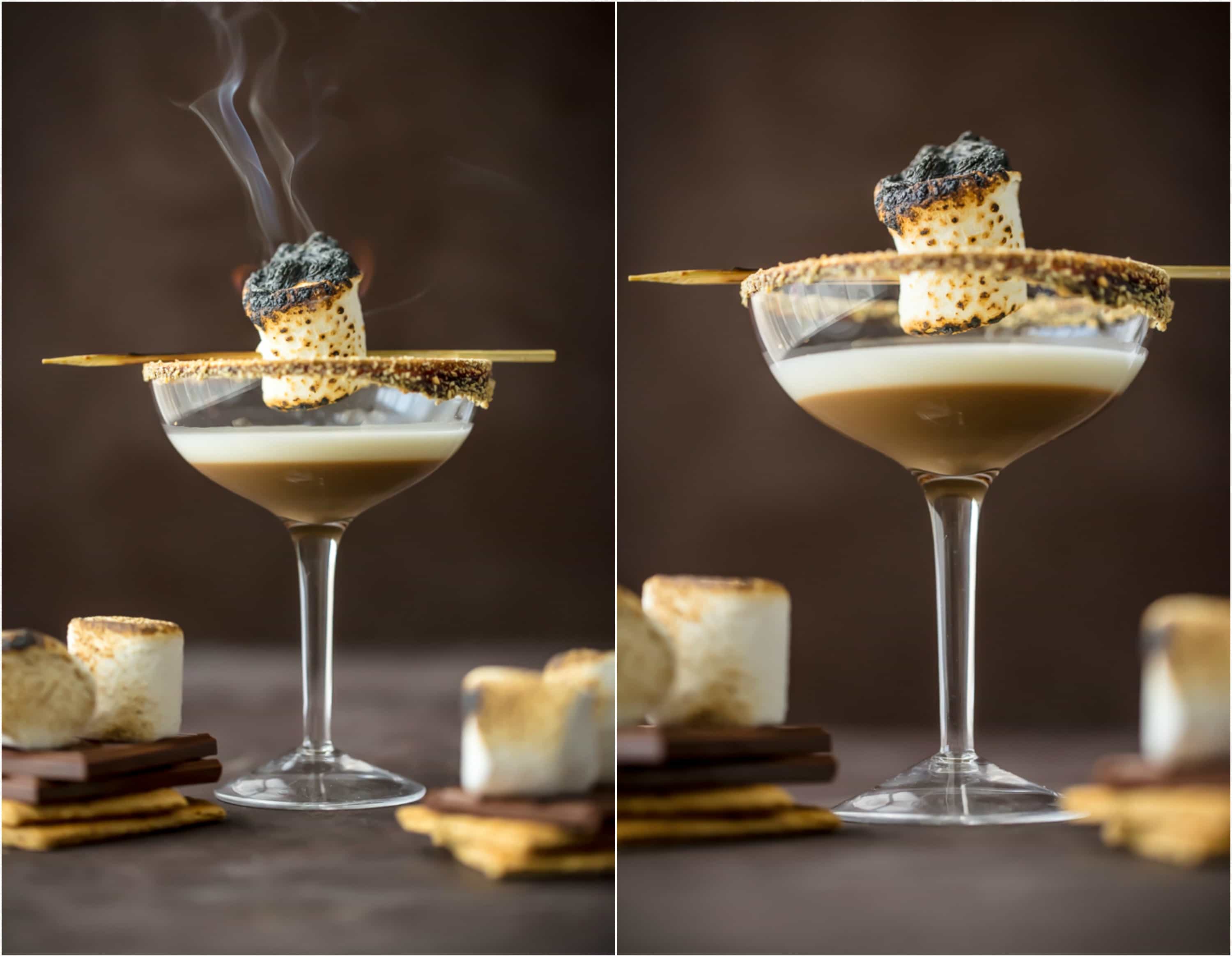 smokey marshmallows in cocktails