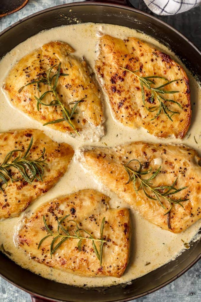 White Wine Chicken in a skillet