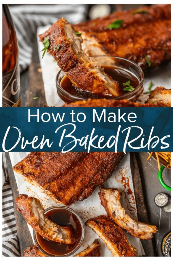 OVEN BAKED RIBS are just sooo tasty. I like cooking ribs in the oven because it's super easy and they turn out so moist. They're also great for rainy days when you don't have access to your grill. These dry rubbed ribs are one of our favorite easy dinners for summer. So kick your BBQ skills up a notch with these Easy Oven Baked Ribs, whether you're making spare ribs or baby back ribs! Either way, you're left with SO MUCH FLAVOR!