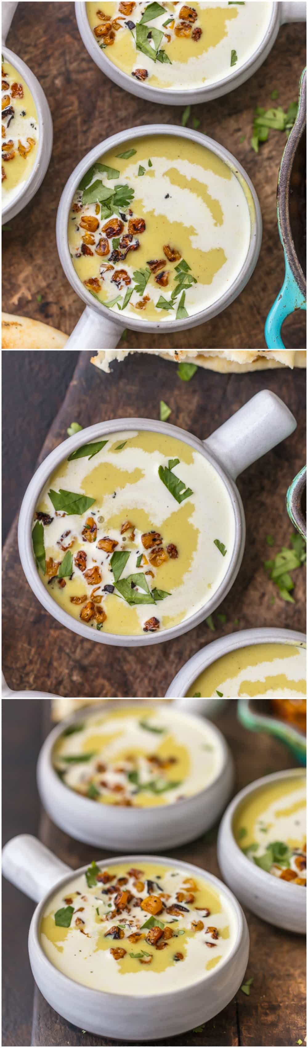 This smoky, sweet, and spicy CURRIED CORN BISQUE is one of our absolute favorite soups. Perfect for Fall and oh so flavorful.