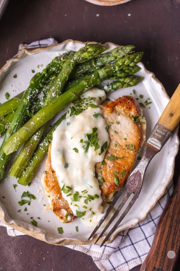 Parmesan Pork Chops with Creamy Parmesan Garlic Sauce Recipe The