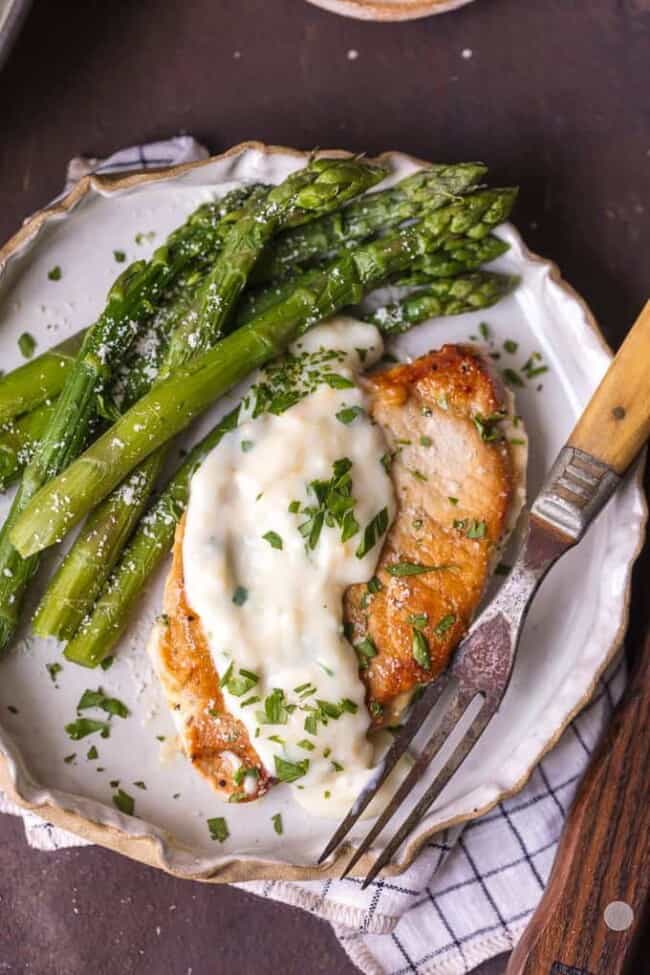 Parmesan Pork Chops with Creamy Parmesan Garlic Sauce Recipe The