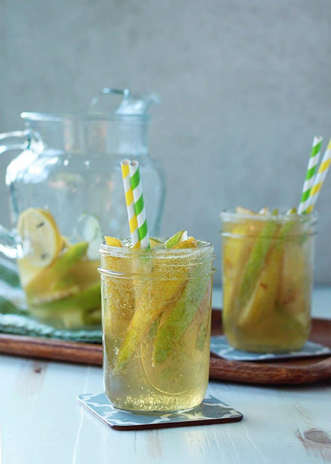 Ginger Pear White Sangria | Kitchen Treaty