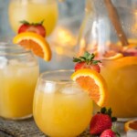 glasses of grapefruit sangria