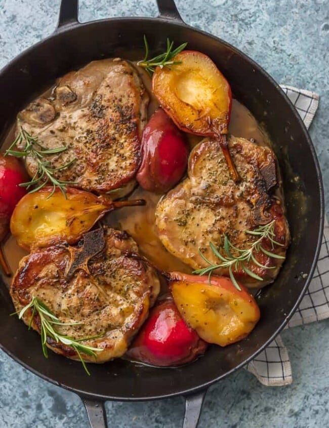 pork chops in pan