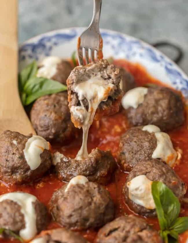 Mozzarella Stuffed Italian Meatballs Recipe The Cookie Rookie®