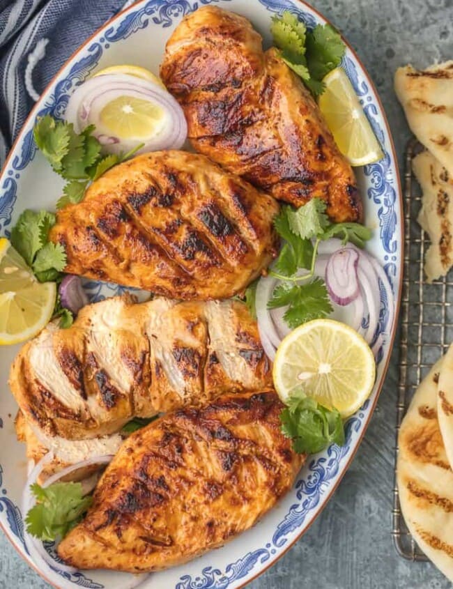 Tandoori Chicken on a platter