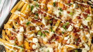 Bacon Cheese Fries with Ranch (3 Cheese Fries Recipe!)